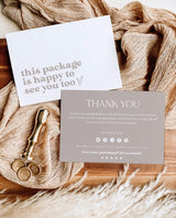 Boho Small Business Thank You Card | Editable Thank You Card Template
