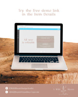 Boho Small Business Thank You Card | Editable Thank You Card Template