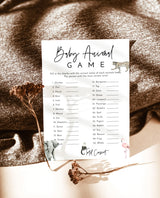 Baby Animal Game | Minimalist Baby Shower Game