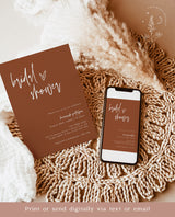Terracotta Bridal Shower Invite | Minimalist Bridal Shower Invite