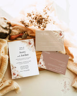 Pampas Grass Wedding Invitation Suite | Minimalist Wedding Invite