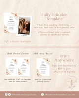 Pampas Grass Wedding Invitation | Minimalist Wedding Invite