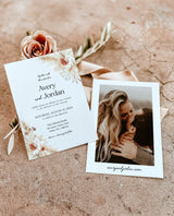 Pampas Grass Wedding Invitation | Minimalist Wedding Invite