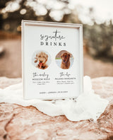 Dog Signature Drink Sign | Pet Signature Cocktail Sign 