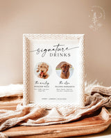 Dog Signature Drink Sign | Pet Signature Cocktail Sign