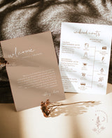 Modern Beige Wedding Timeline Template | Minimalist Events Timeline