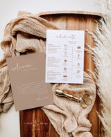 Modern Beige Wedding Timeline Template | Minimalist Events Timeline