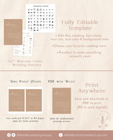 Modern Beige Wedding Timeline Template | Minimalist Events Timeline