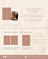 Minimalist Wedding Invitation Template | Dusty Terracotta Wedding Invite