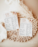 Boho Baby Trivia Shower Game | Baby Shower Trivia Game