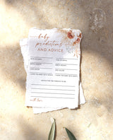 Baby Shower Advice and Predictions Card | Girl Baby Shower