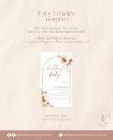 Digital Pampas Grass Baby Shower Invite | Boho Girl Baby Shower