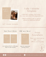 Minimalist Bridal Shower Invitation | Boho Beige Bridal Shower Invite