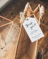Modern Thank You Favor Tag Template | Minimalist Baby Shower Tags