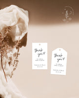 Modern Thank You Favor Tag Template | Minimalist Baby Shower Tags