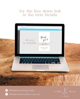 Modern Thank You Favor Tag Template | Minimalist Baby Shower Tags