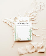 Bachelorette Memory Game | Desert Bachelorette Game