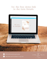 Bohemian Photo Save the Date Invitation | Minimalist Save the Date Template
