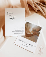 Minimalist Save the Date Template | Photo Save the Date Invite