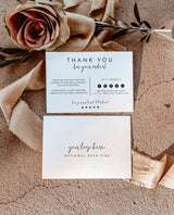 Minimalist Small Business Thank You Card | Editable Thank You Card Template