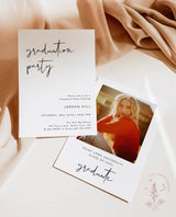 Graduation Party Invitation Template | Minimalist Graduation Announcement