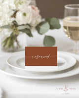Wedding Reserved Cards | Minimalist Reserved Cards