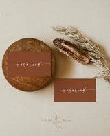 Wedding Reserved Cards | Minimalist Reserved Cards