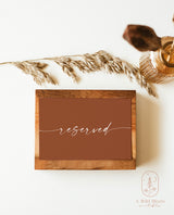 Wedding Reserved Signs | Minimalist Reserved Cards