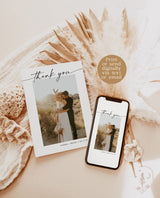 Photo Thank You Card Template | Minimalist Wedding Thank You Card