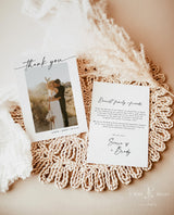 Photo Thank You Card Template | Minimalist Wedding Thank You Card
