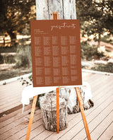 Alphabetical Seating Chart | Terracotta Wedding Seating Chart
