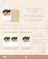 Minimalist Wedding Invitation Template | Modern Beige Wedding Invite