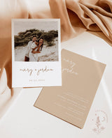 Minimalist Wedding Invitation Template | Modern Beige Wedding Invite