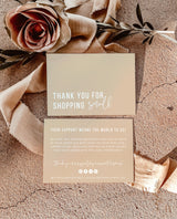 Boho Small Business Thank You Card | Editable Thank You Card Template