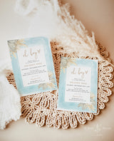 Pampas Grass Baby Shower Invitation | Blue Baby Boy Shower Invite