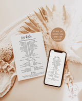 Wedding Party Timeline | Printable Wedding Day Schedule