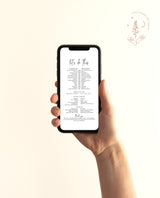 Digital Wedding Party Timeline | Bridal Party Itinerary