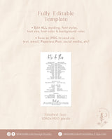 Digital Wedding Party Timeline | Bridal Party Itinerary