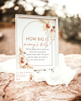 How Big is Mommy's Belly Game | Boho Baby Shower Game