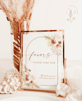 Boho Favors Sign | Minimalist Favors Wedding Sign Template