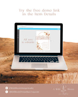 Terracotta Wedding Invitation Template | Minimalist Wedding Invite