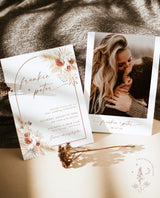 Terracotta Wedding Invitation Template | Minimalist Wedding Invite