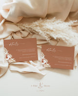 Terracotta Details Card | Minimalist Wedding Invite Insert