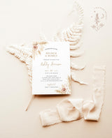 Pampas Grass Bridal Shower Invitation | Brunch and Bubbly Invite