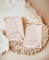Pampas Grass Bridal Shower Invitation | Boho Tropical Bridal Shower