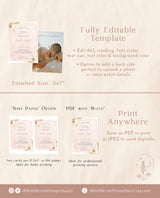 Pampas Grass Bridal Shower Invitation | Boho Tropical Bridal Shower