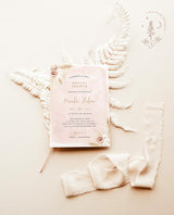 Pampas Grass Bridal Shower Invitation | Boho Tropical Bridal Shower
