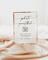 Photo Guestbook Sign | Modern Minimalist Wedding Sign