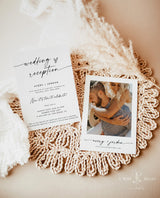 Minimalist Wedding Reception Invite | Photo Wedding Announcement