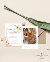 Boho Wedding Reception Invite | Photo Wedding Announcement
